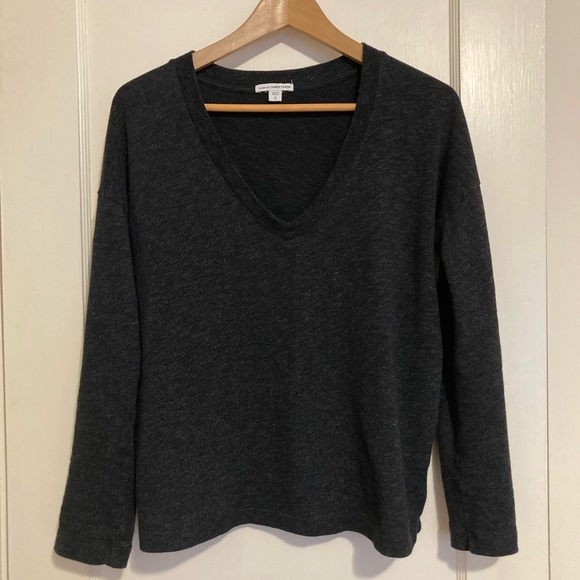 James Perse Tops - James Perse dark grey v-neck